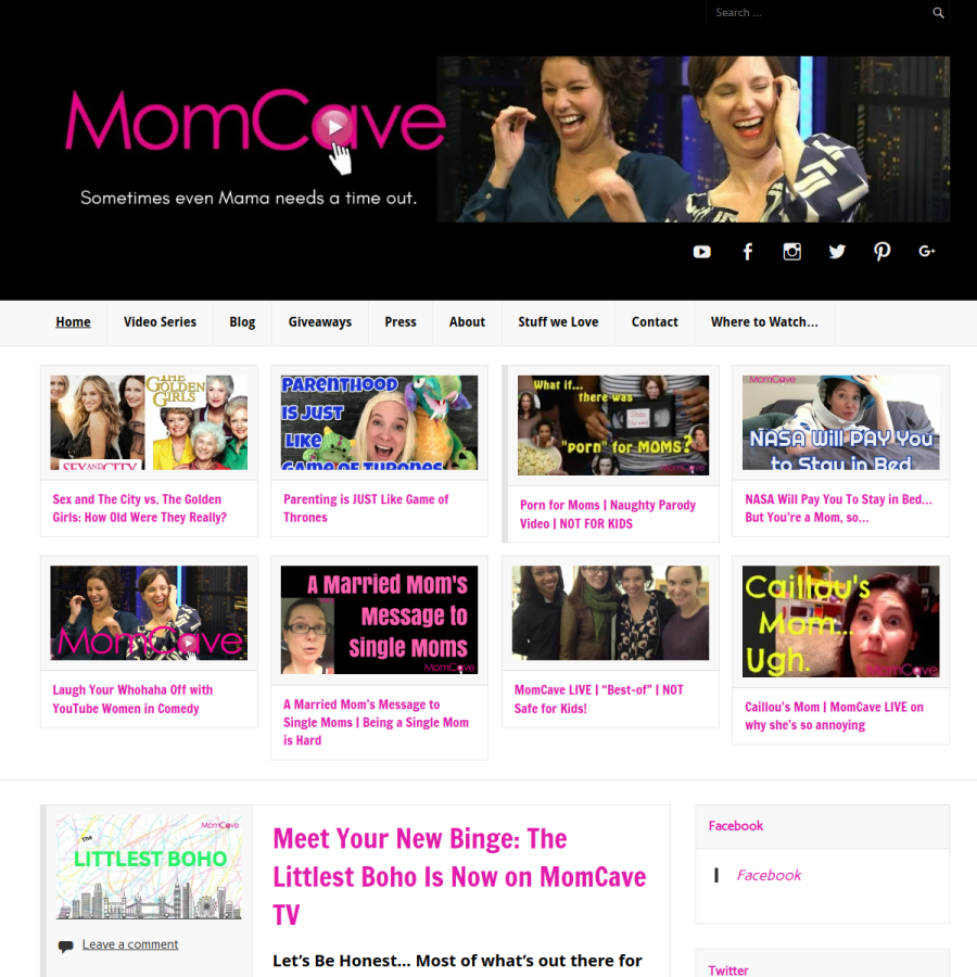 momcavetv.com homepage screenshot