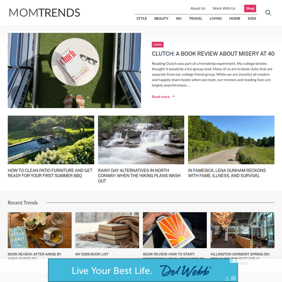 momtrends.com homepage screenshot
