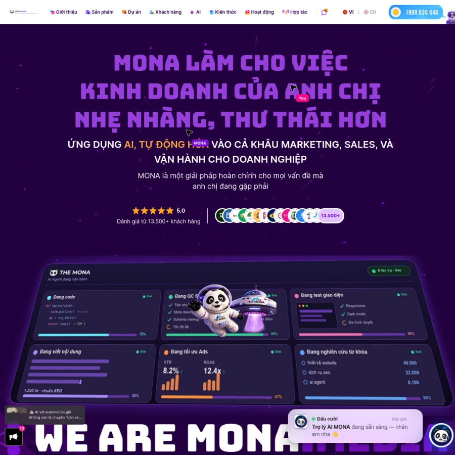 mona.media homepage screenshot