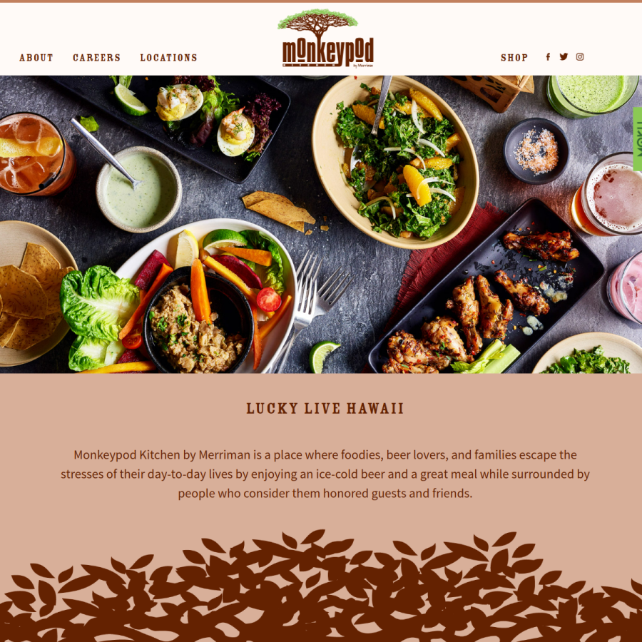 monkeypodkitchen.com homepage screenshot