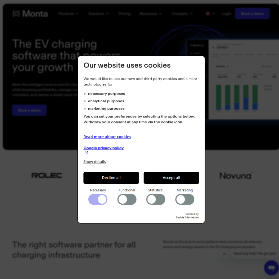 monta.app homepage screenshot