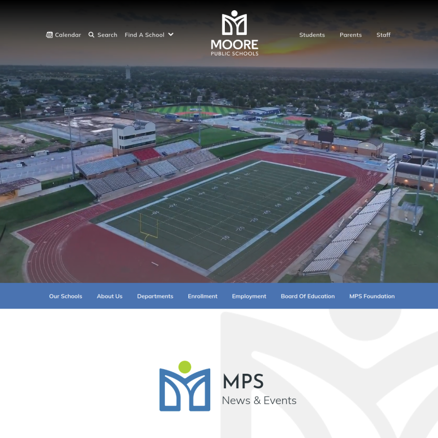 mooreschools.com homepage screenshot