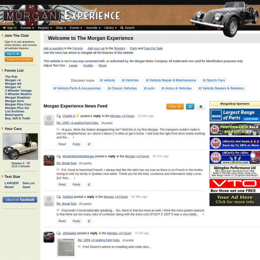 morganexperience.com homepage screenshot