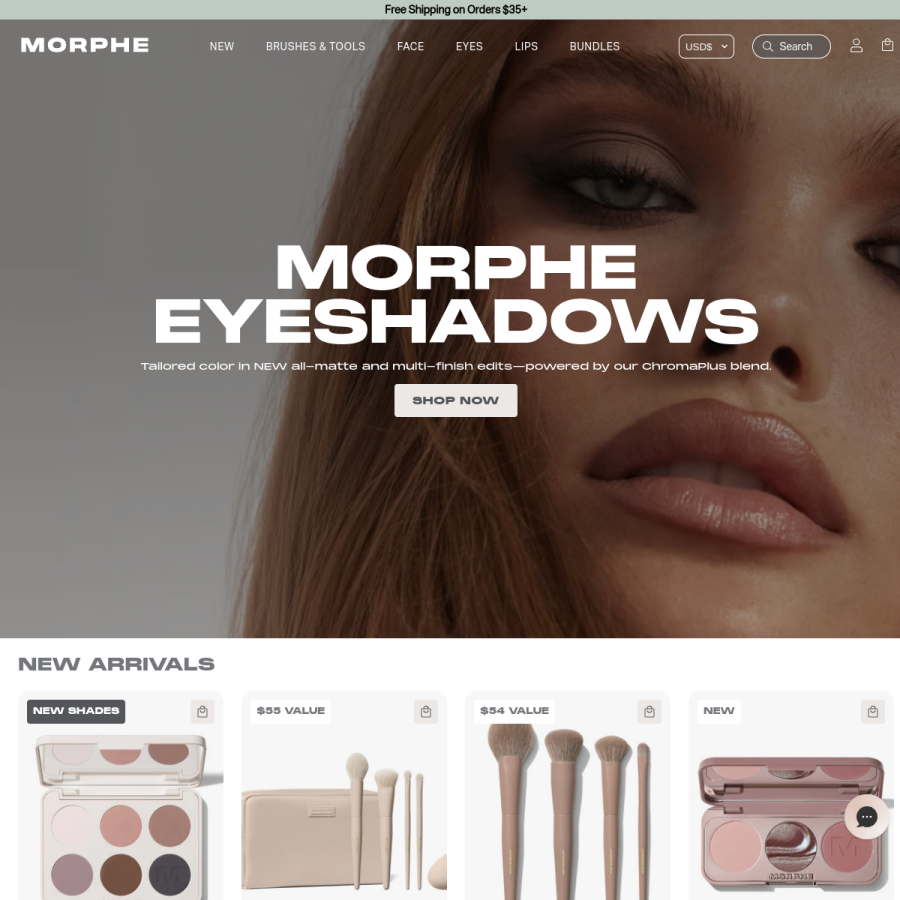 morphe.com homepage screenshot