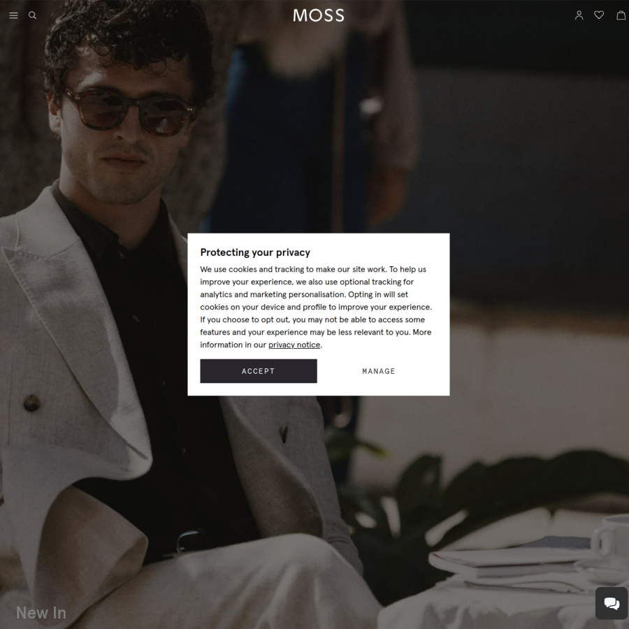 moss.co.uk homepage screenshot