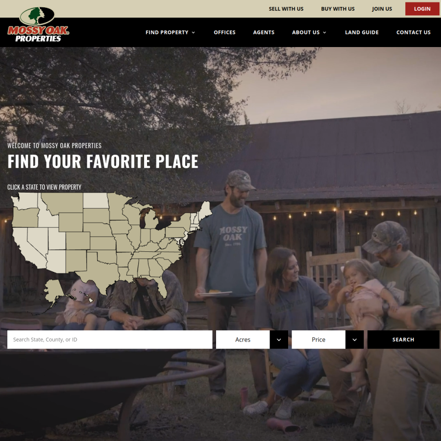 mossyoakproperties.com homepage screenshot