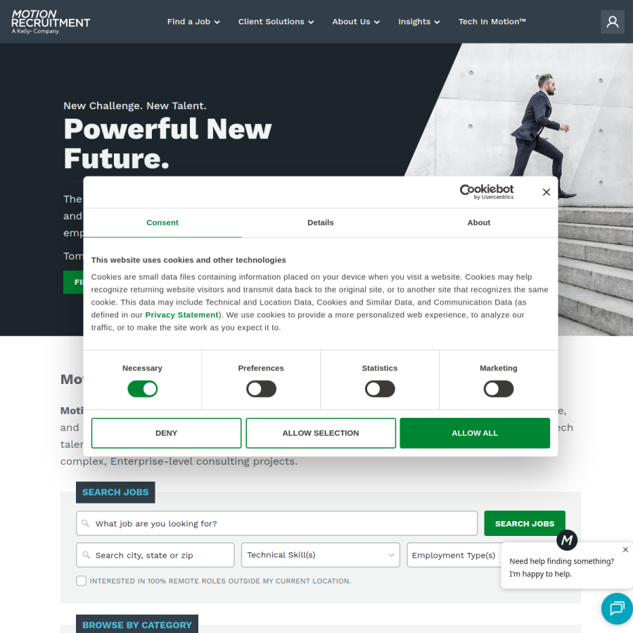 motionrecruitment.com homepage screenshot