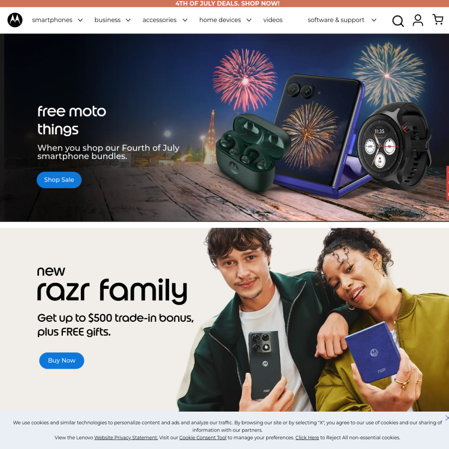 motorola.com homepage screenshot