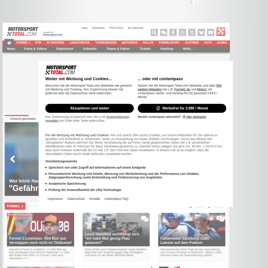 motorsport-total.com homepage screenshot