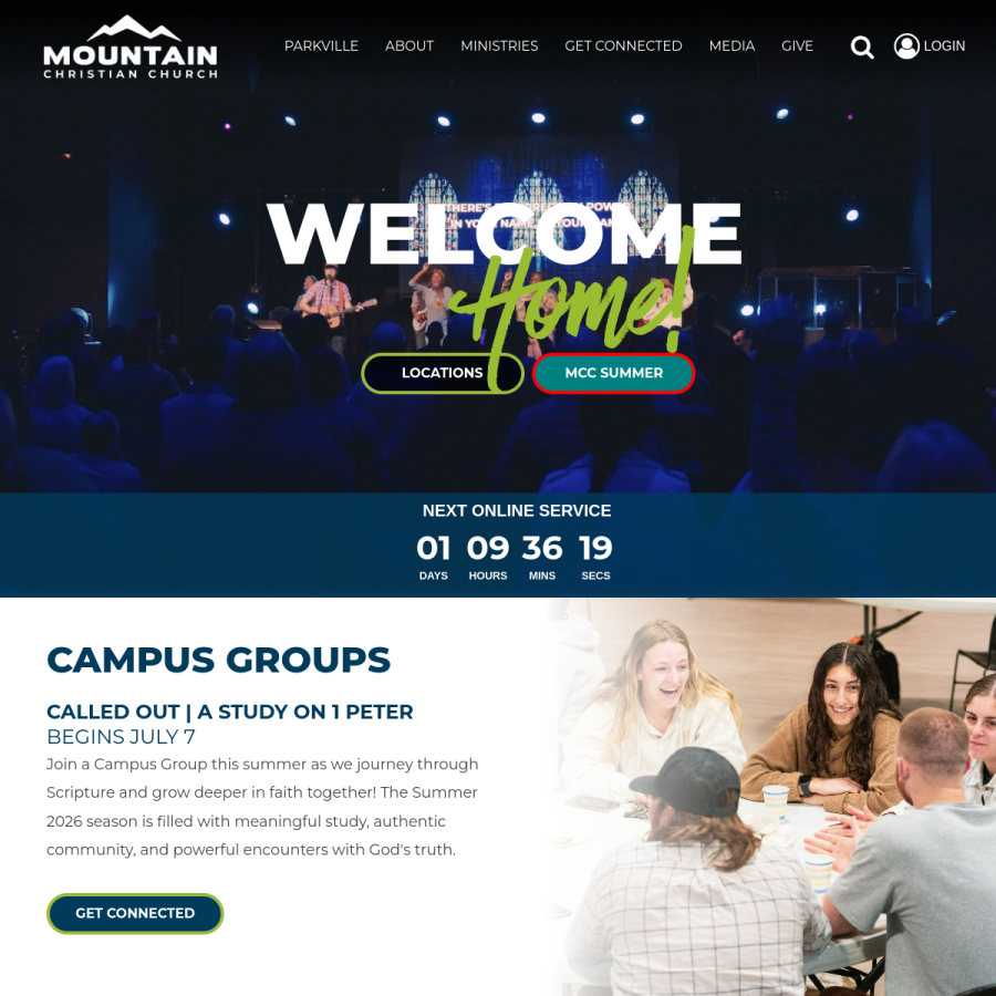 mountaincc.org homepage screenshot