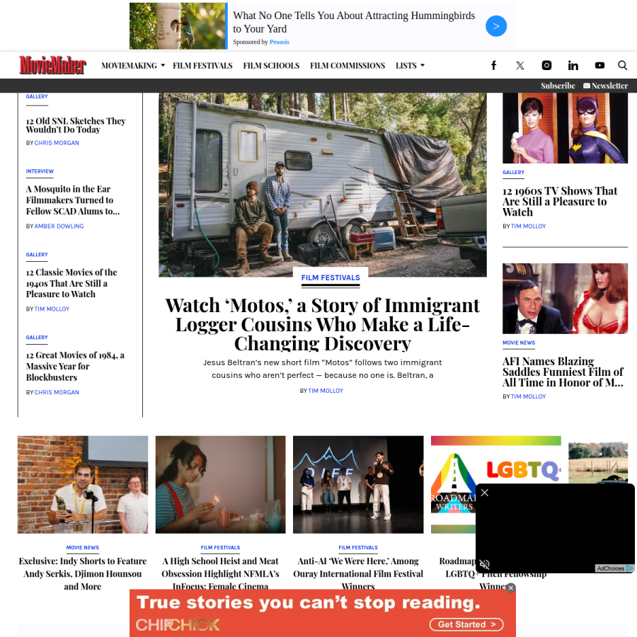 moviemaker.com homepage screenshot
