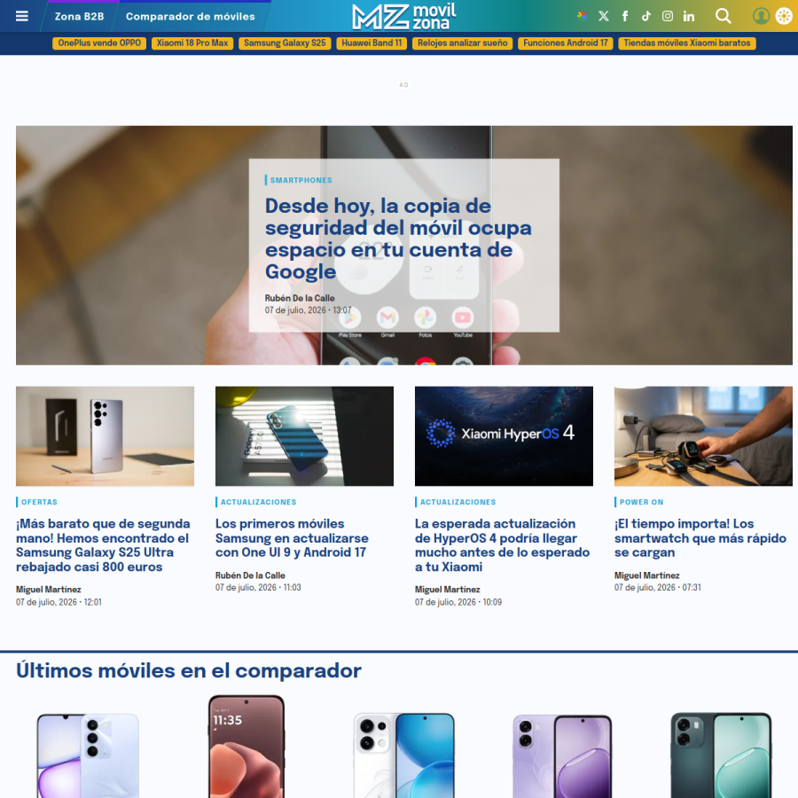 movilzona.es homepage screenshot