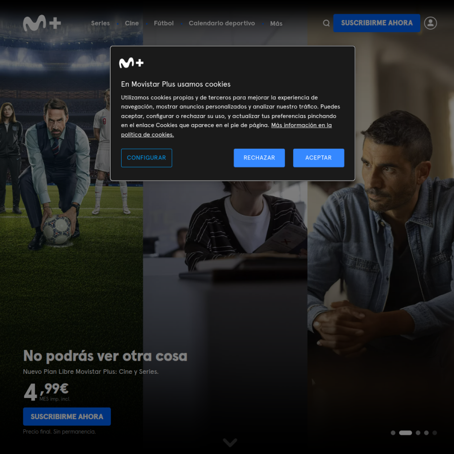 movistarplus.es homepage screenshot