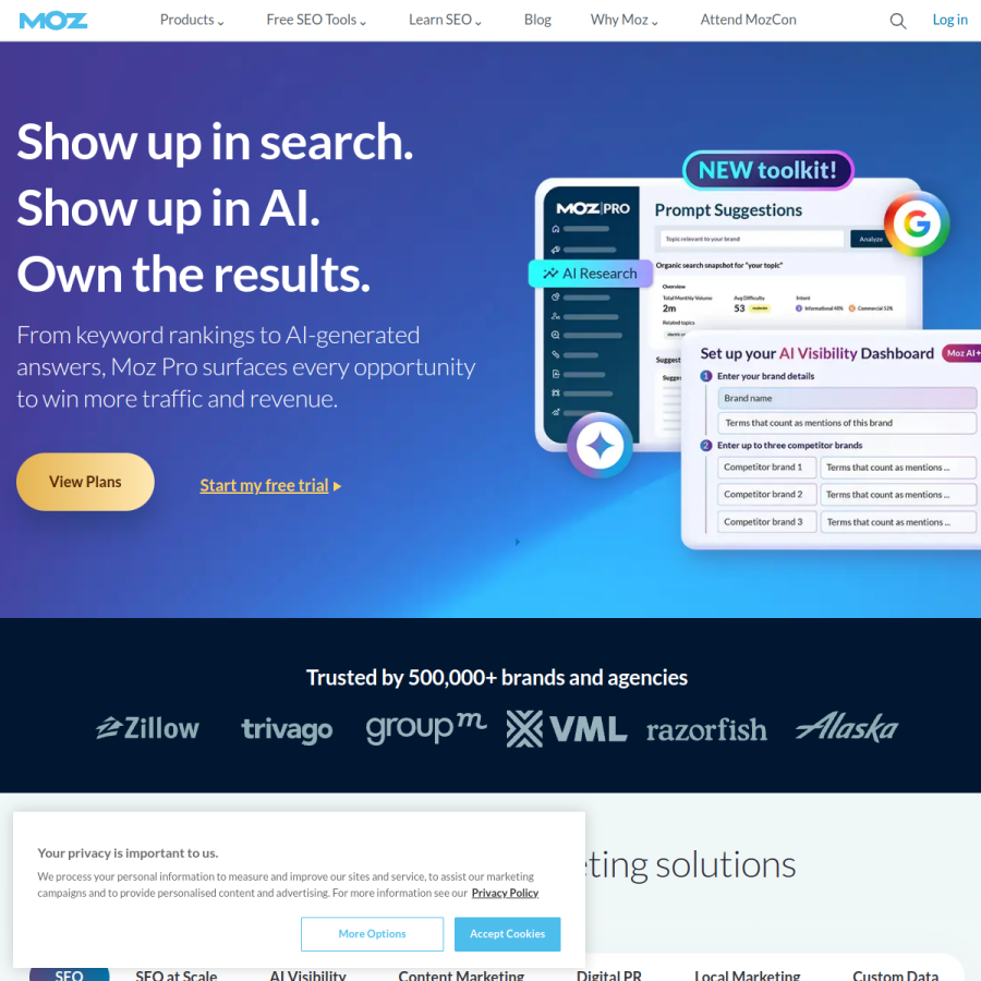 moz.com homepage screenshot