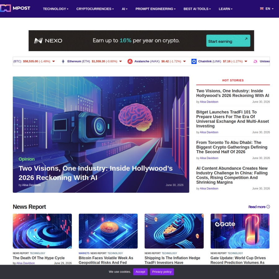 mpost.io homepage screenshot