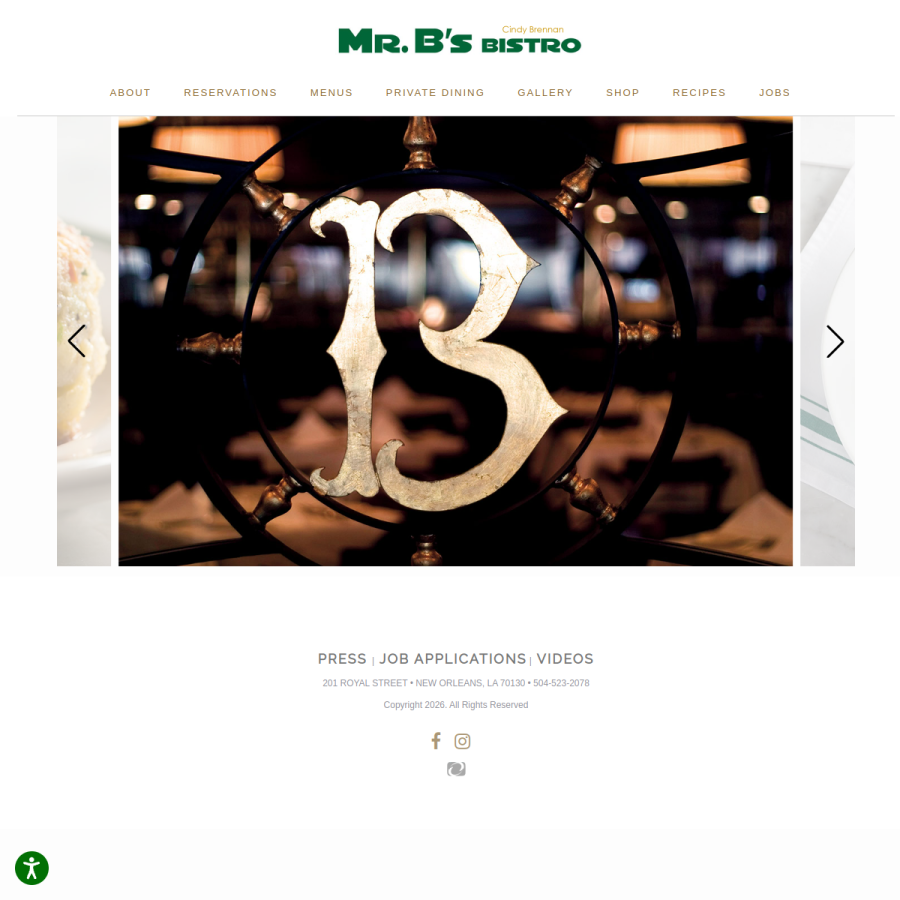mrbsbistro.com homepage screenshot