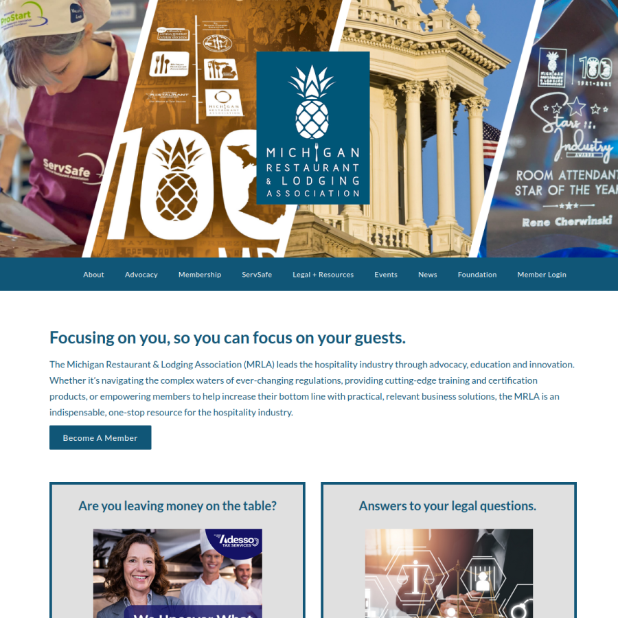 mrla.org homepage screenshot