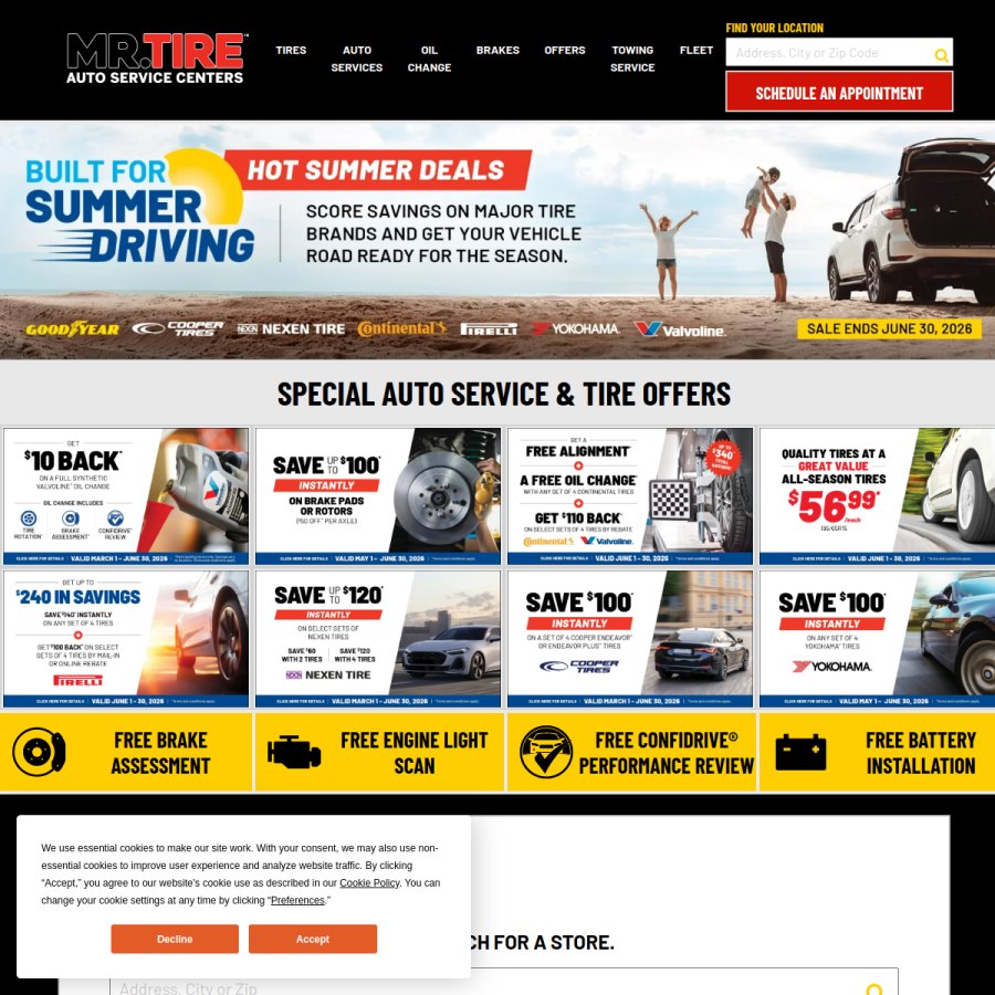 mrtire.com homepage screenshot
