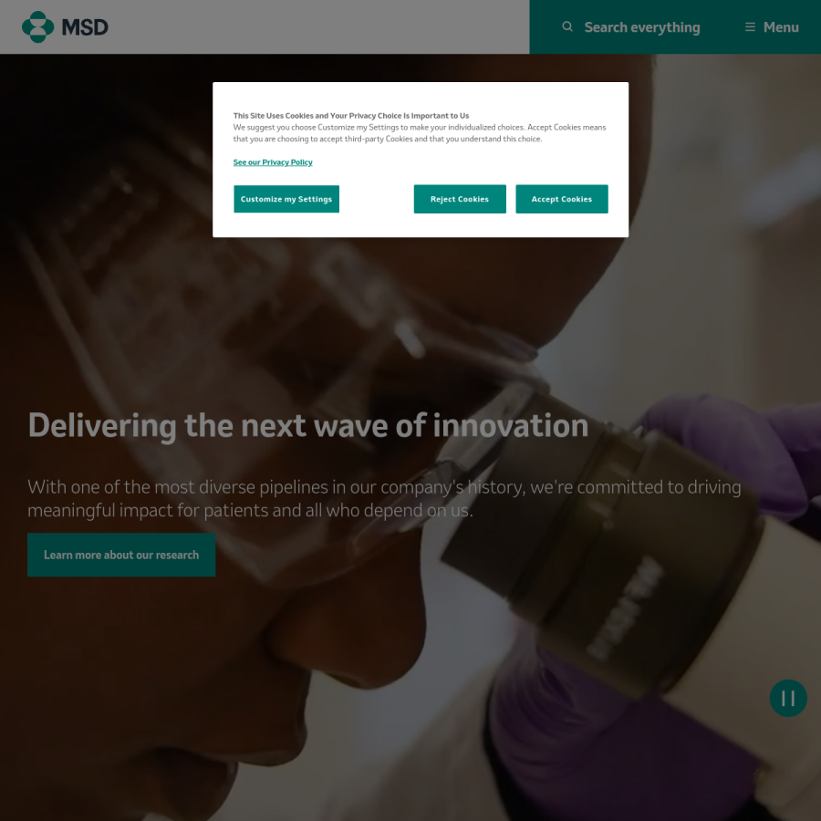 msd.com homepage screenshot
