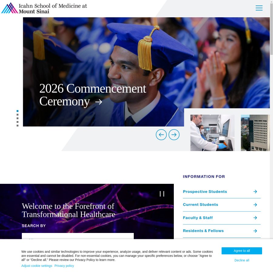 mssm.edu homepage screenshot