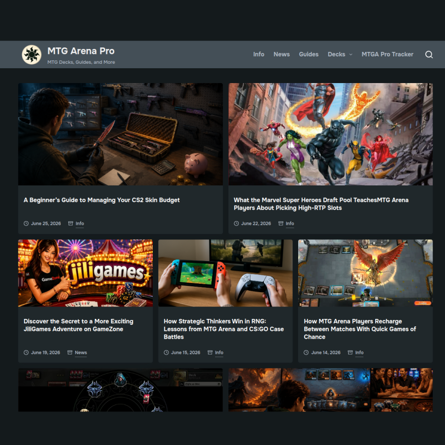 mtgarena.pro homepage screenshot