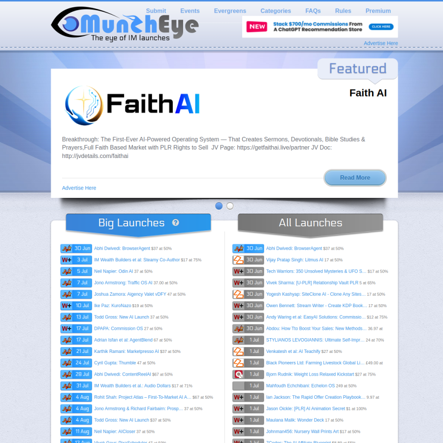 muncheye.com homepage screenshot