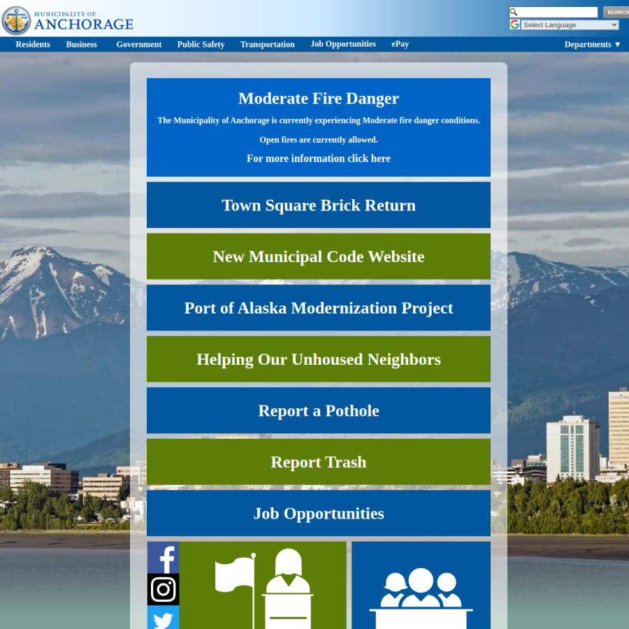 muni.org homepage screenshot