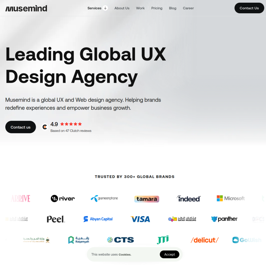 musemind.agency homepage screenshot