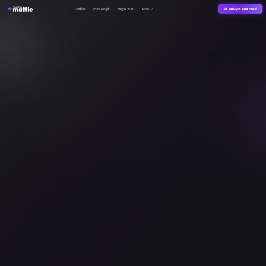 musicbymattie.com homepage screenshot
