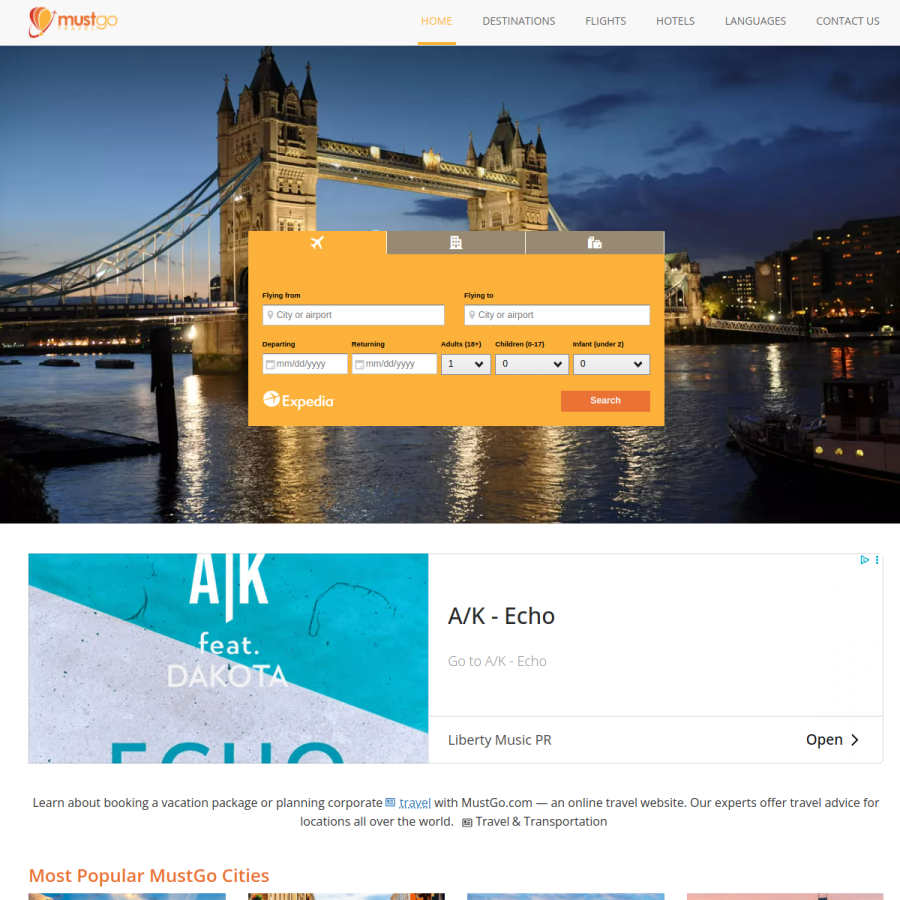 mustgo.com homepage screenshot