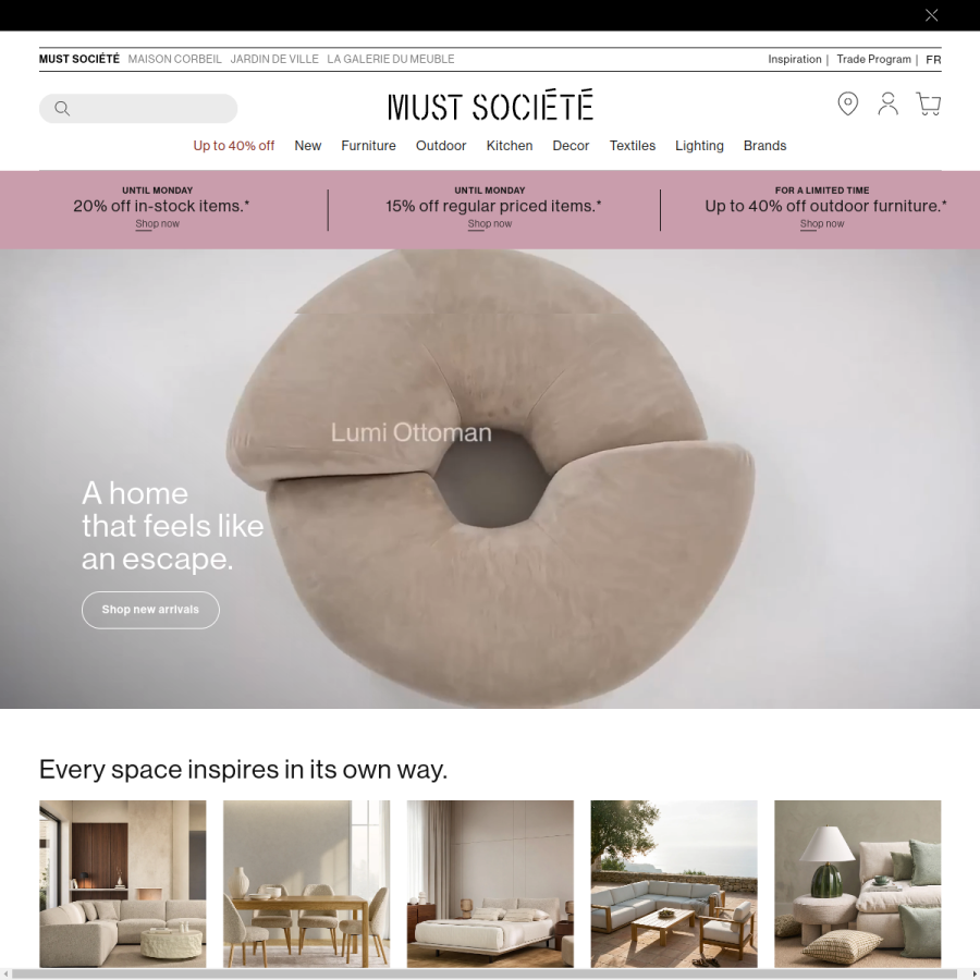 mustsociete.com homepage screenshot