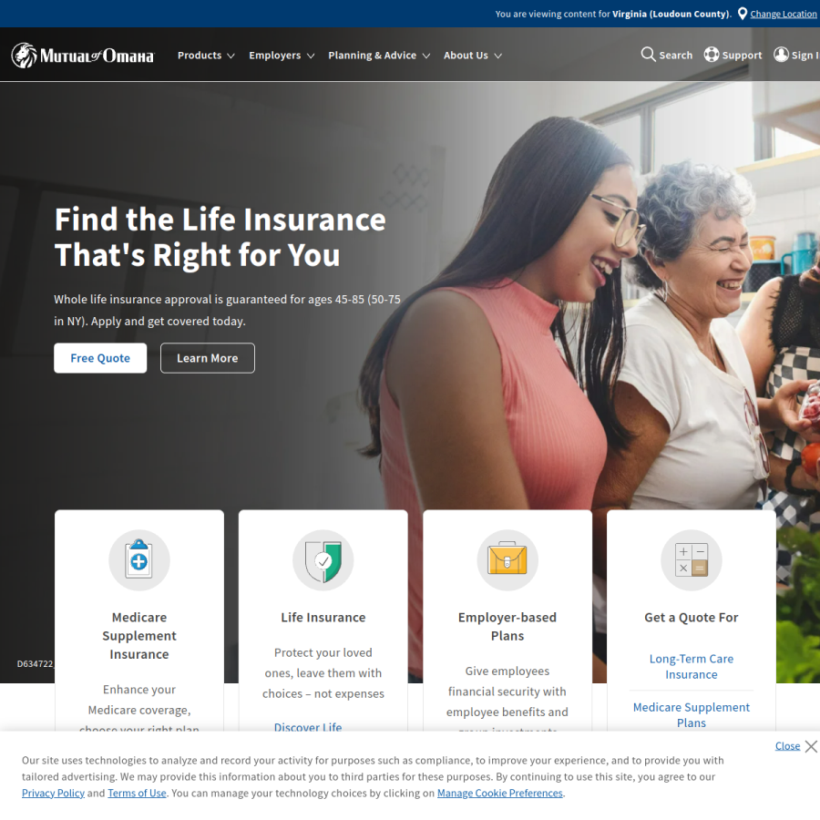 mutualofomaha.com homepage screenshot