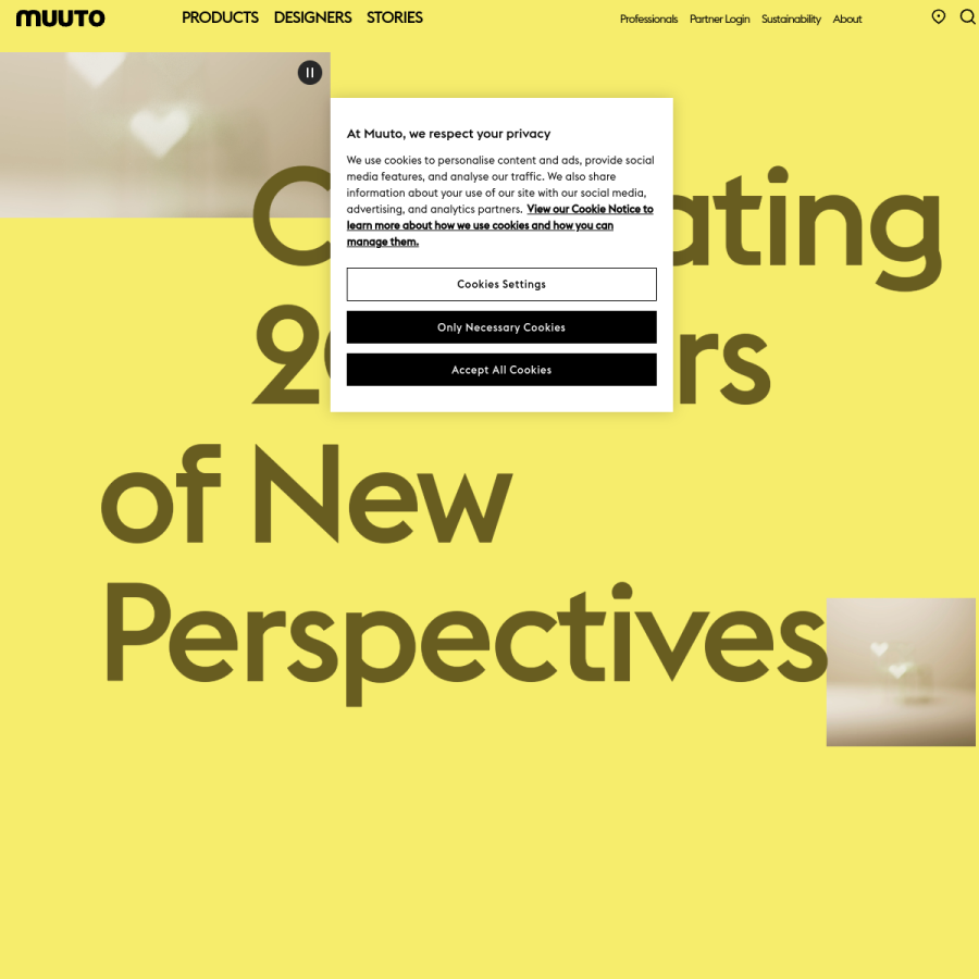 muuto.com homepage screenshot