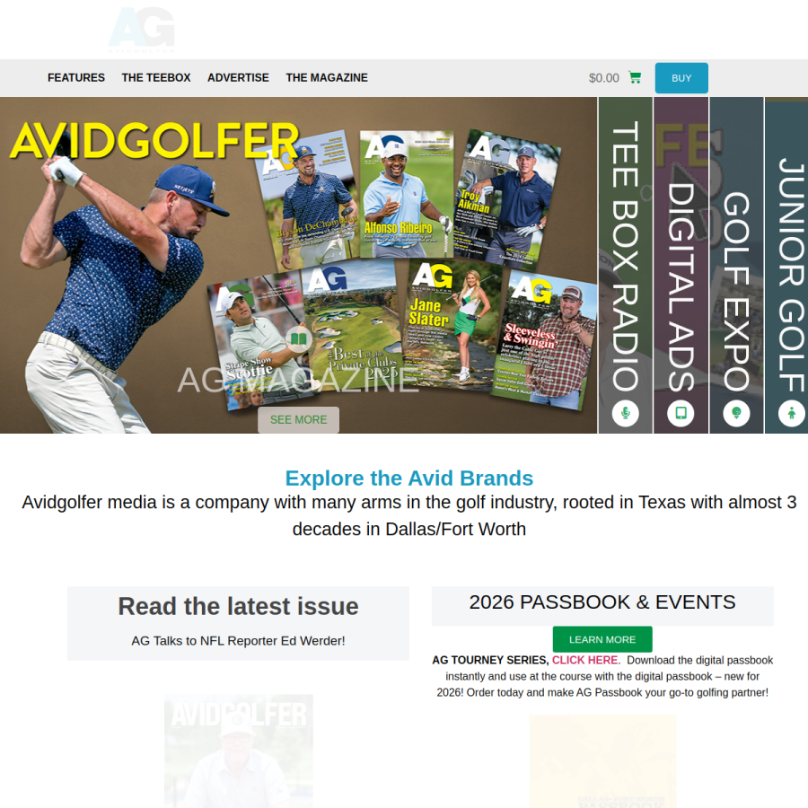 myavidgolfer.com homepage screenshot