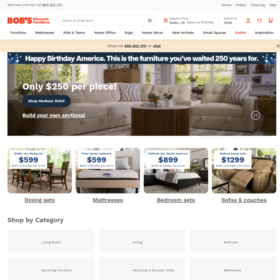 mybobs.com homepage screenshot