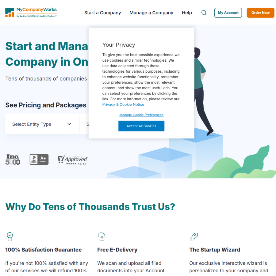 mycompanyworks.com homepage screenshot