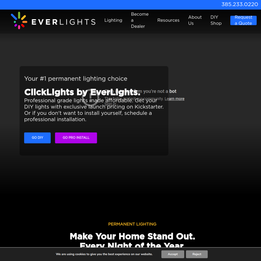 myeverlights.com homepage screenshot