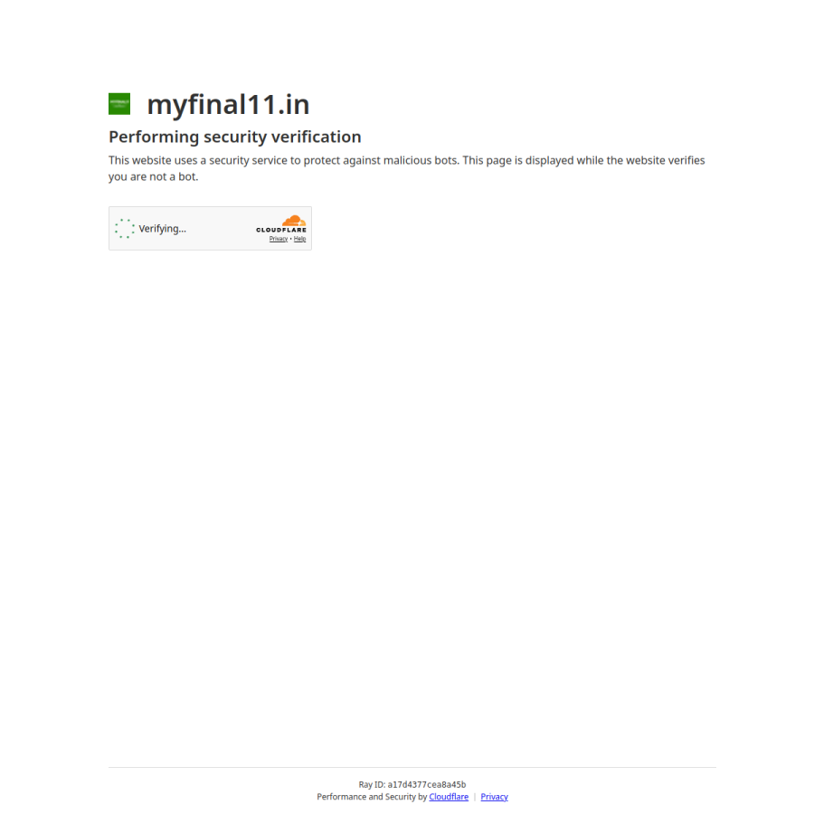 myfinal11.in homepage screenshot