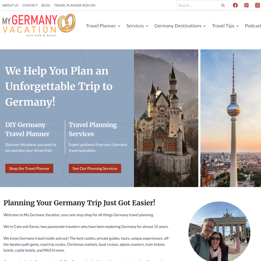 mygermanyvacation.com homepage screenshot