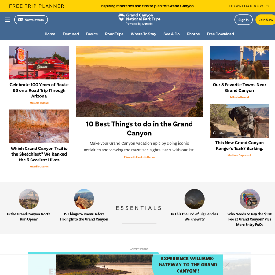 mygrandcanyonpark.com homepage screenshot