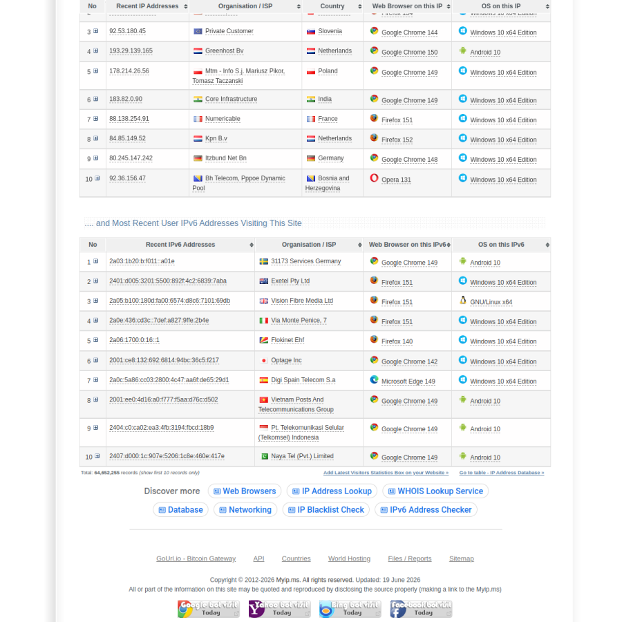 myip.ms homepage screenshot