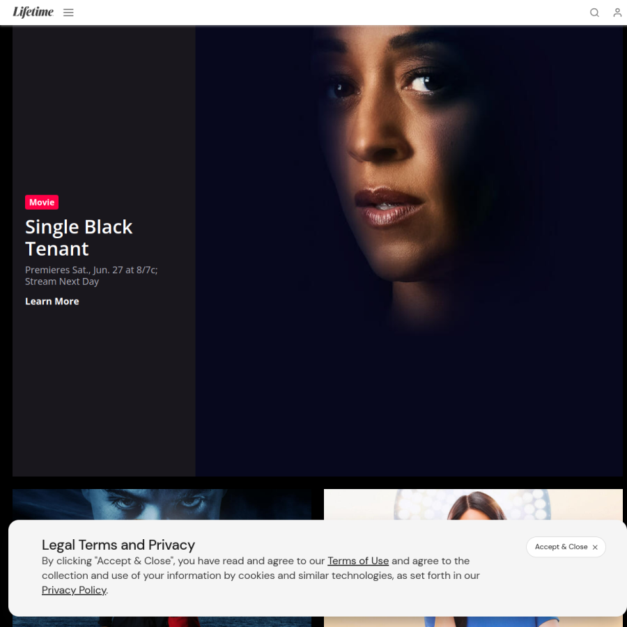 mylifetime.com homepage screenshot