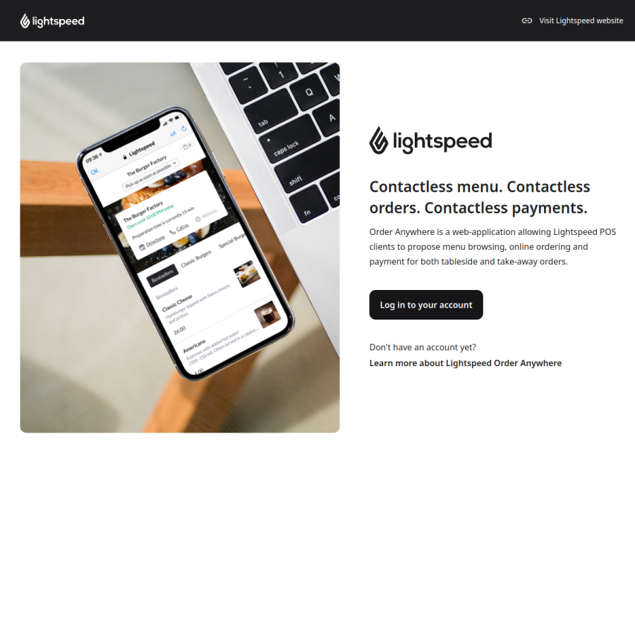 mylightspeed.app homepage screenshot