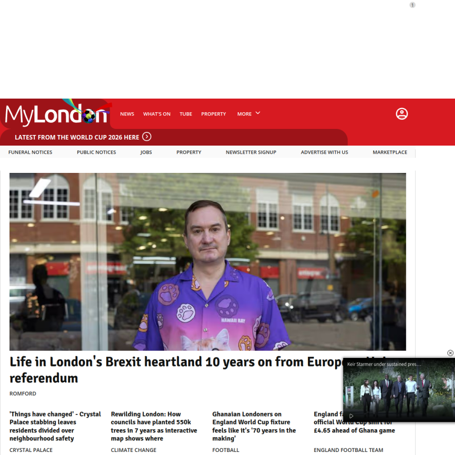mylondon.news homepage screenshot