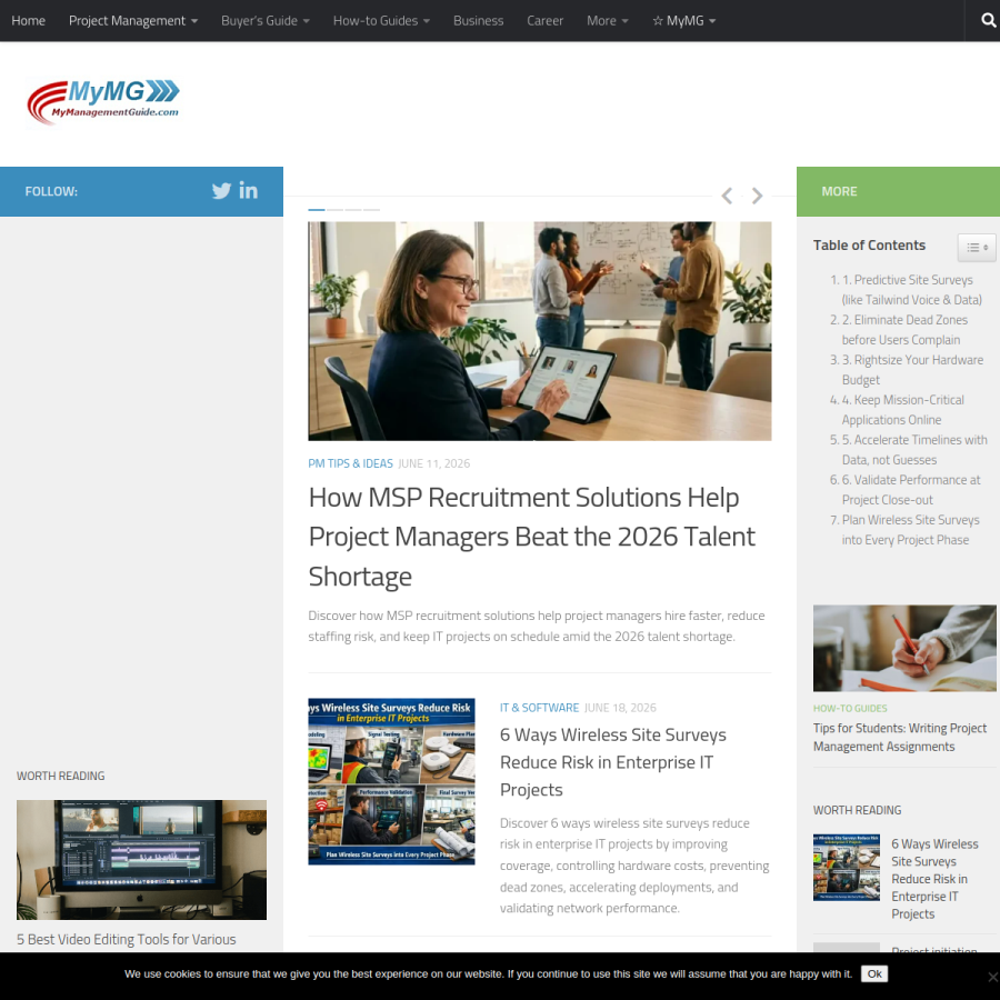 mymanagementguide.com homepage screenshot