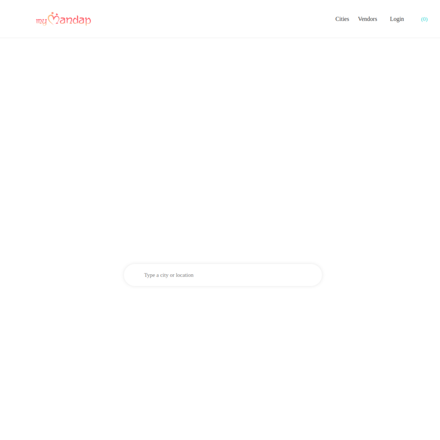 mymandap.in homepage screenshot