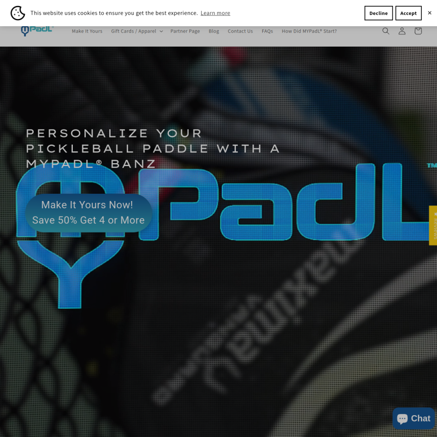 mypadl.com homepage screenshot
