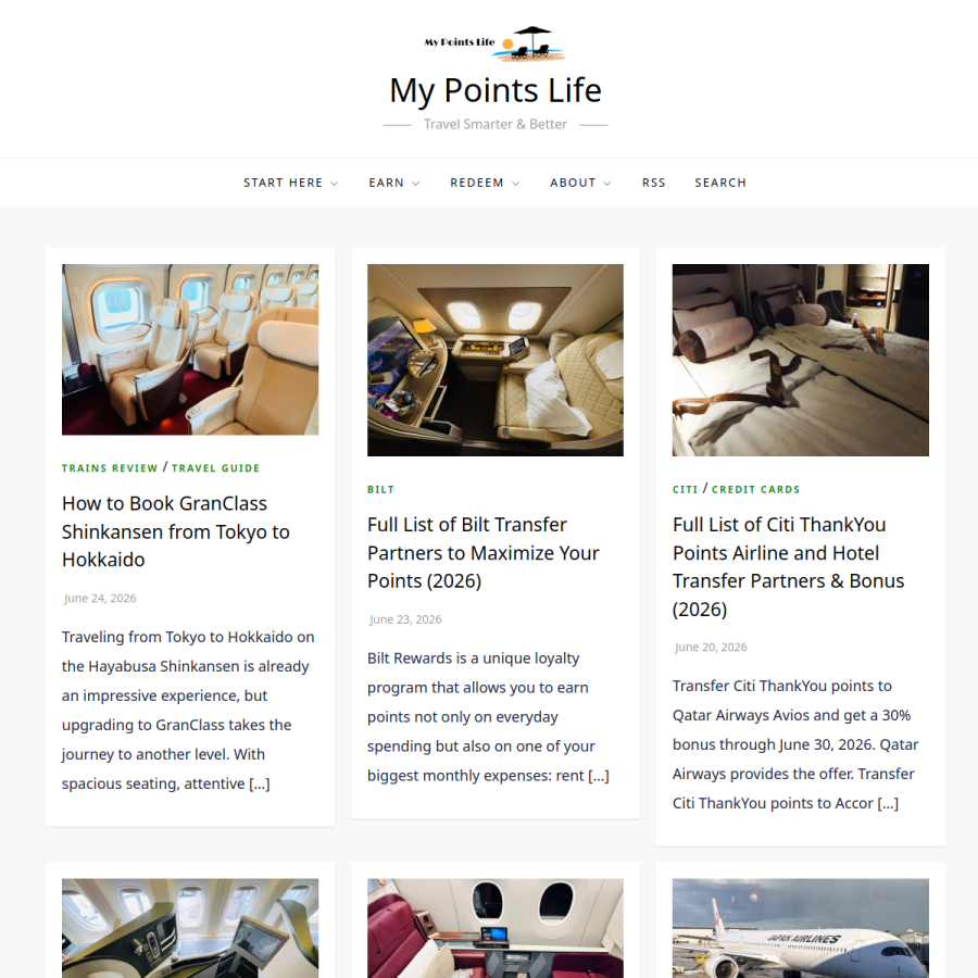 mypointslife.com homepage screenshot
