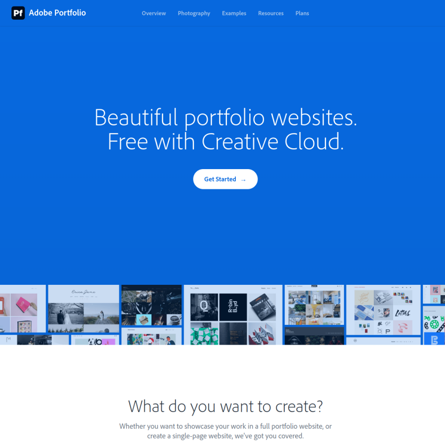 myportfolio.com homepage screenshot