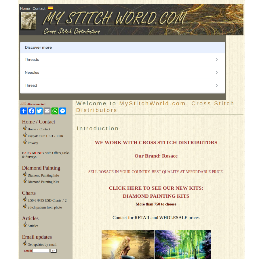 mystitchworld.com homepage screenshot